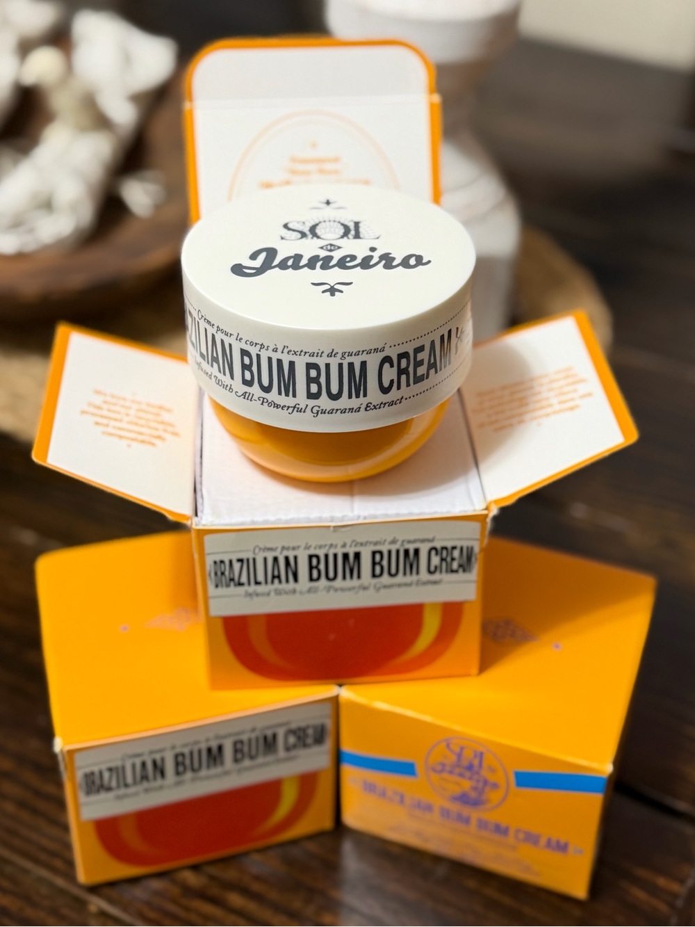 Sol de Janeiro Brazilian Bum Bum Cream Jar in Bright Yellow and White